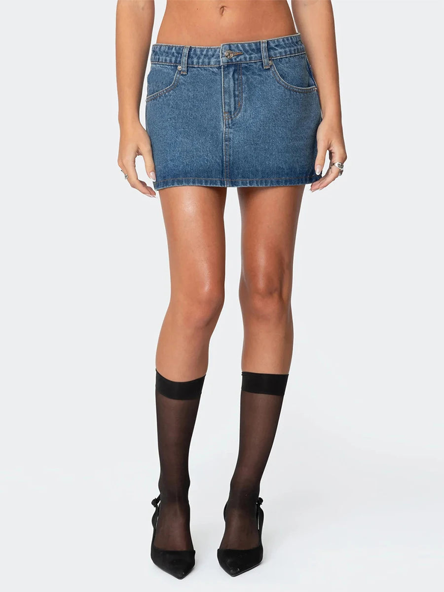 LowKeyMini™ – Y2K Low Rise Mini Skirt (Pockets, Sexy Vintage Fit)