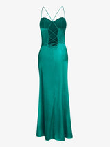 Scarlet Satin Corset Dress
