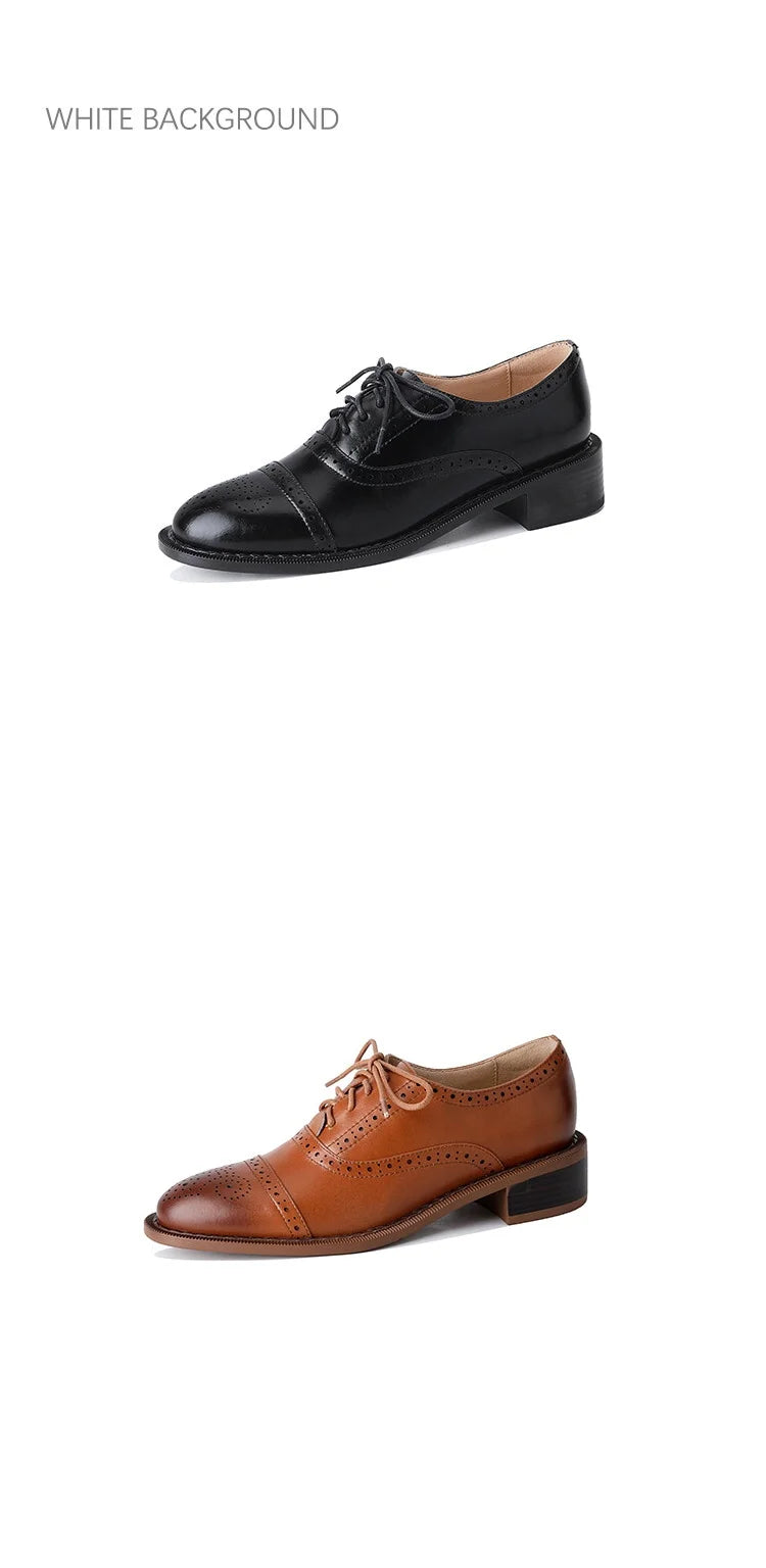 Women Leather Brogues – 2025