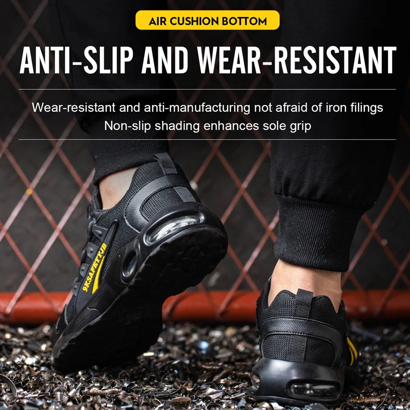 Men Air Cushion Safety Sneakers