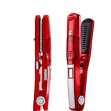 Steam Hair Straightening Brush Flat Iron