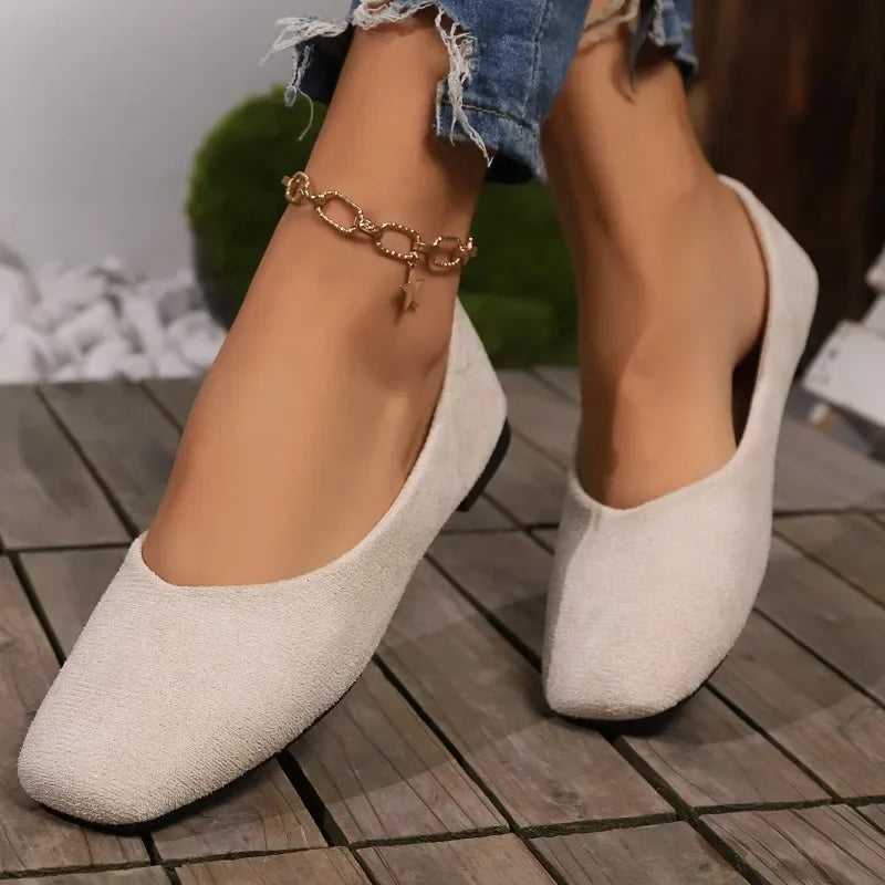 Women’s Square Toe Shallow Casual Ballet Flats