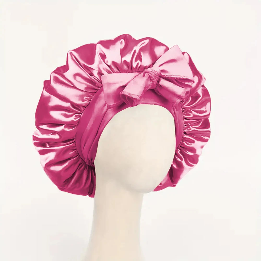Adjustable Silk Satin Bonnet for Sleeping – Hair Protection