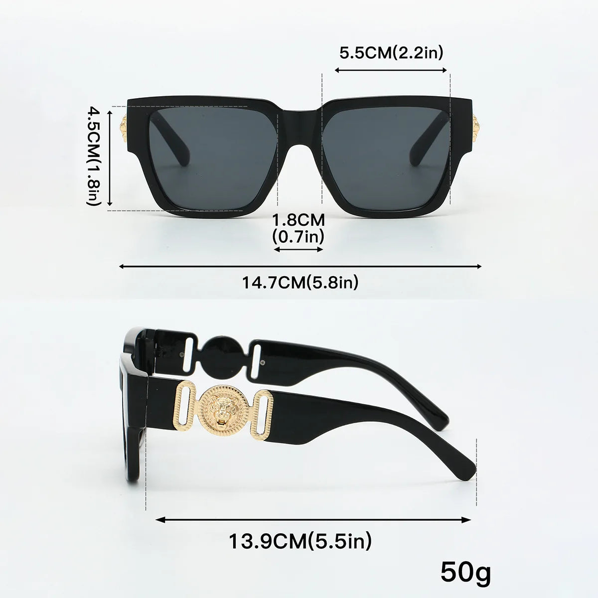 Signature Leopard Square Sunglasses