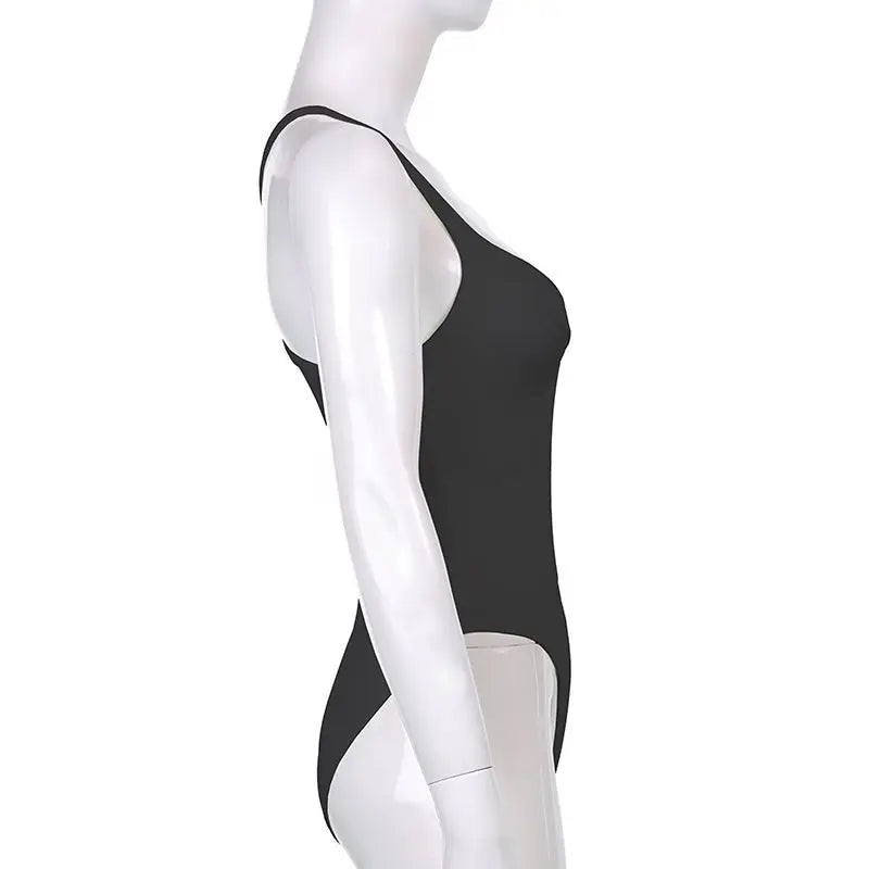 Retro Sleeveless Women's Bodysuit – Chic Slim Bodycon Summer Top