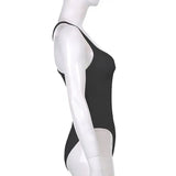 Retro Sleeveless Women's Bodysuit – Chic Slim Bodycon Summer Top