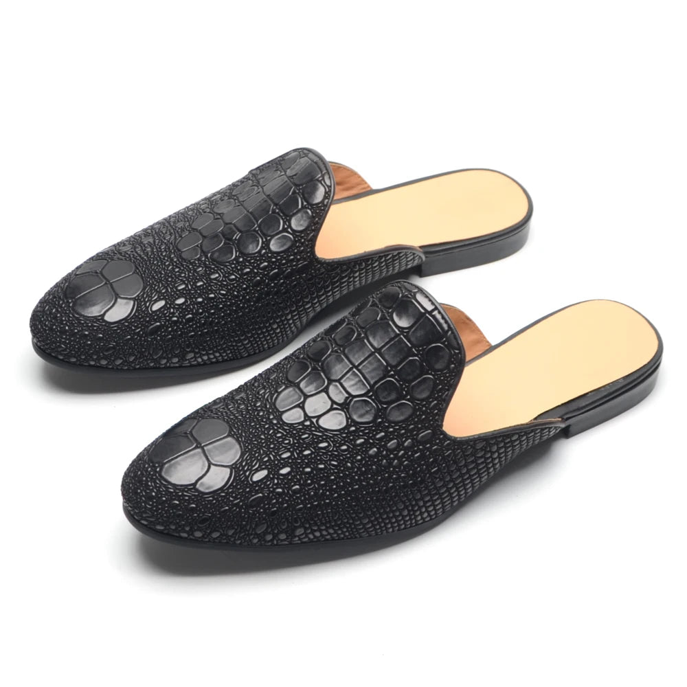 Men’s Crocodile Leather Mules