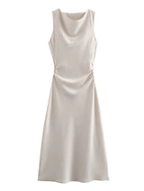 Luxe Satin Midi Elegance Dress