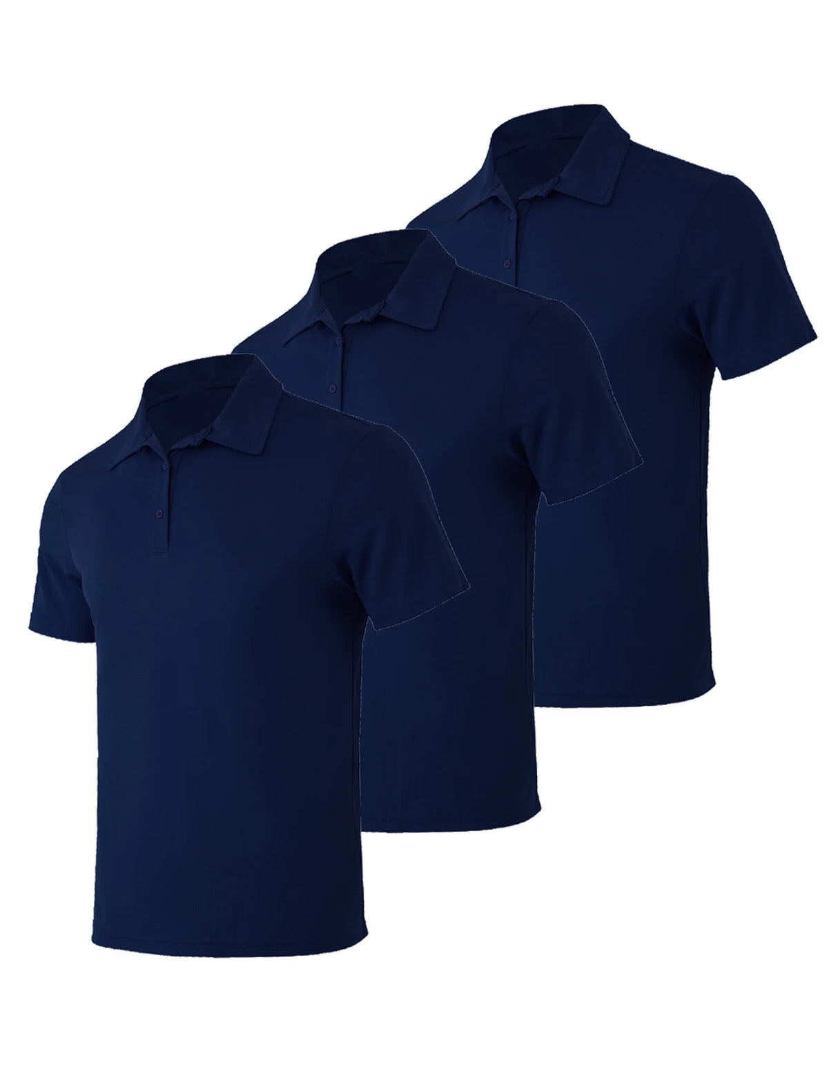 Men Slim Fit 3-Pack Polo Shirts