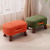 Wooden Fabric Footstool