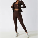 Women's Zip Long Sleeve Yoga Jacket – Slim Fit Gym Training Top