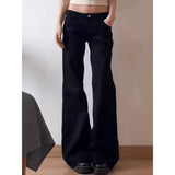 BlackMuse™ – Y2K High Waist Vintage Denim Jeans (Dark Washed, Wide Leg & Stylish)