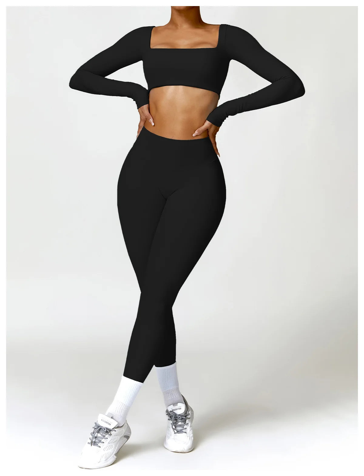 Women's Long Sleeve Yoga Shirt – Gym Push-Up Fitness Top