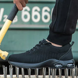 Women Safety Shoes Air Cushion Steel Toe Sneakers