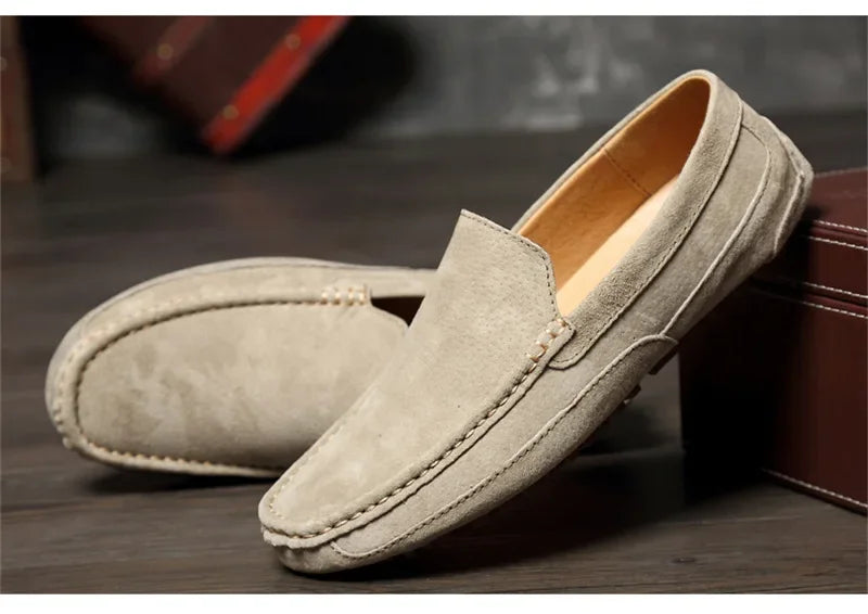Men’s 2025 Luxury Suede Boat Loafers
