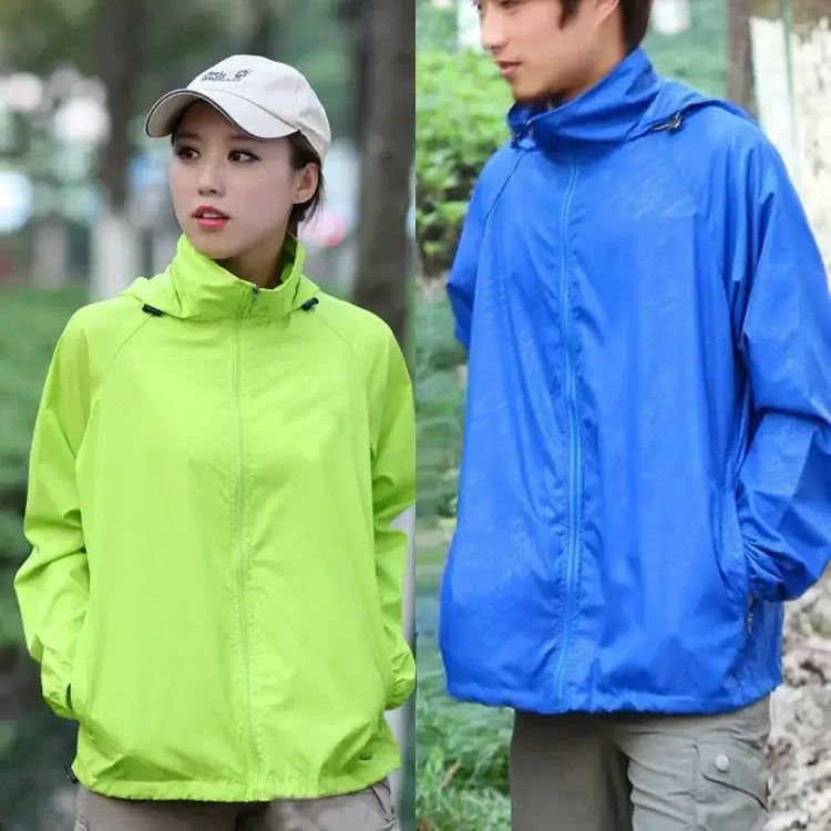 Women Lightweight Waterproof Hooded Windbreaker