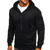 Men's Solid Color Hoodie Jacket