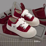 Women Canvas Shoes Soft Sole Lace Up Sneakers