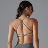 Women Quick Dry Cross Back Sports Bra