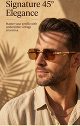 Elite Rimless Rectangle Sunglasses