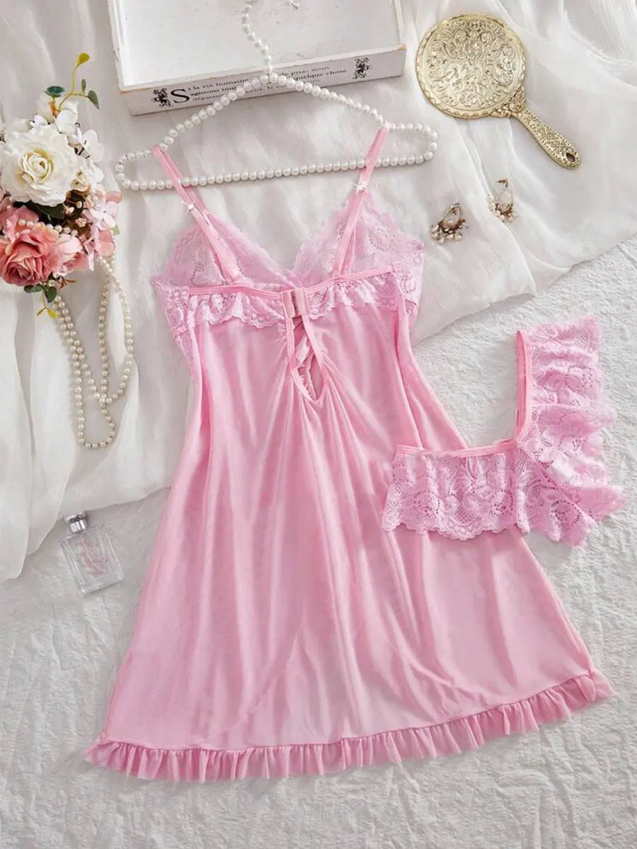 Blush Satin Sleepwear Set