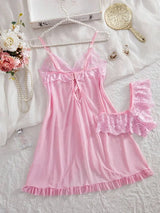 Blush Satin Sleepwear Set