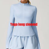 Women's Standing Collar Long Sleeve Yoga Jacket – Summer Training Top