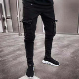 Men Cargo Pocket Jeans