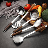Wooden Handle Wok Spatula & Cooking Utensils