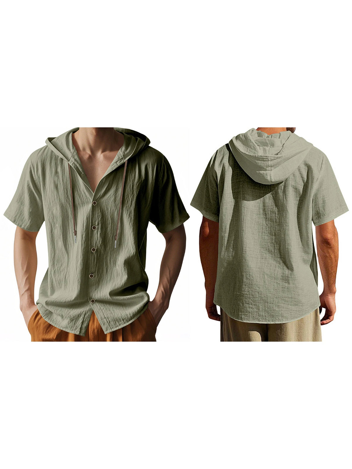 Urban Hooded Button Shirt