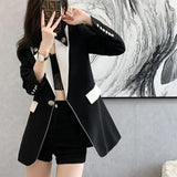 ColorFold™ – Long Tailored Blazer (Colorblock Elegance, On-Sale Collection)
