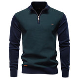 Men's Striped Cotton Turtleneck Sweater