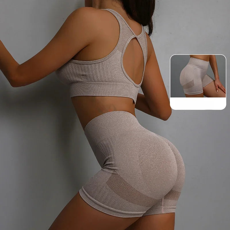 Women Yoga Vest & Shorts Set