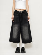 OverEase™ – Vintage Oversize Denim Shorts 2025 (Wide Leg, Relaxed & Throwback Inspired)