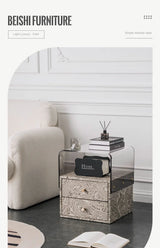 Modern Acrylic Bedside Storage Cabinet