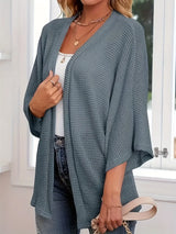 Women Oversized Waffle Knit Cardigan