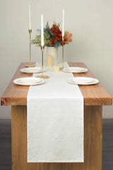 Cotton Sage Green Table Runner