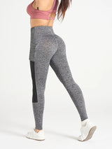 High-Waist Mesh Patchwork Women's Yoga Leggings – Hip Lifting Workout Pants