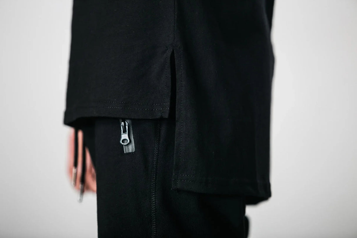 Men Long Hem Streetwear Tee