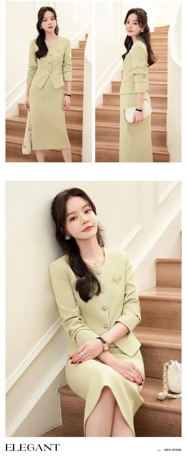 Women Business Work Skirt Suit