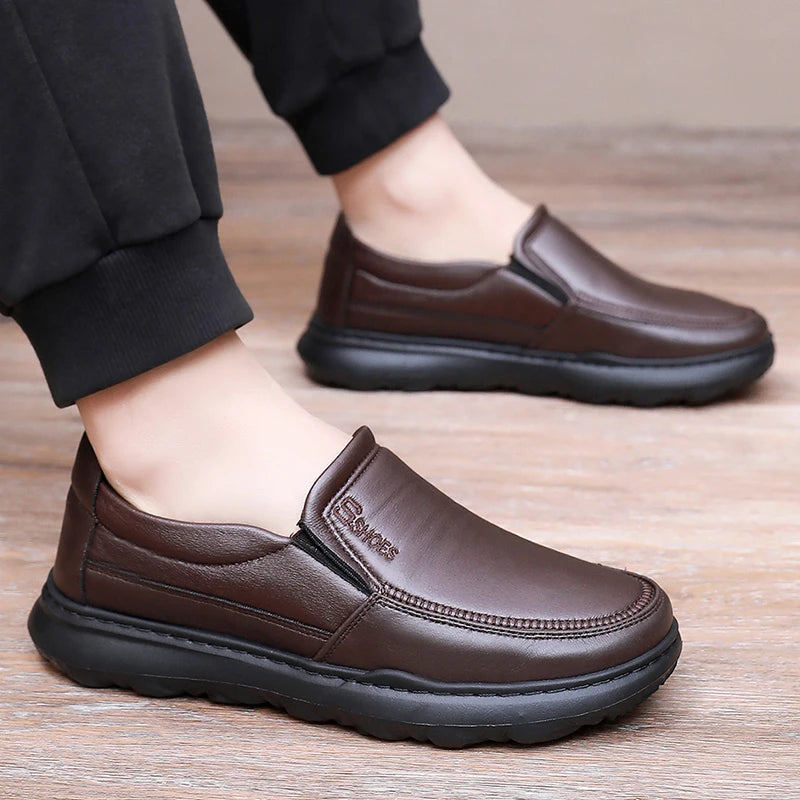 Men’s Light Leather Casual Loafers