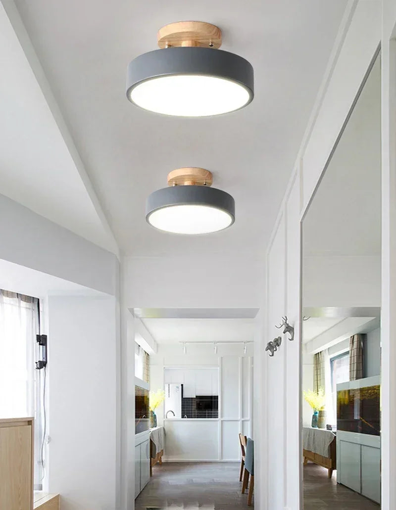 Nordic Wooden Ceiling Lamp