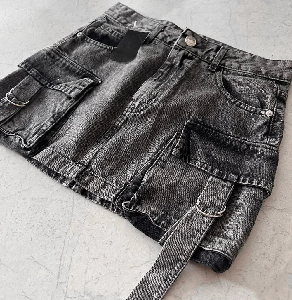 PlaidPunk™ – Pocket Plaid Y2K Mini Skirt (Harajuku Streetwear)