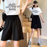 Women Ice Silk Loose Sports Shorts