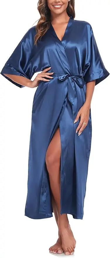 Luna Satin Belted Robe