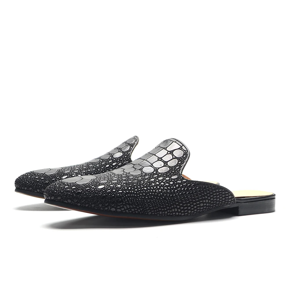 Men’s Crocodile Leather Mules