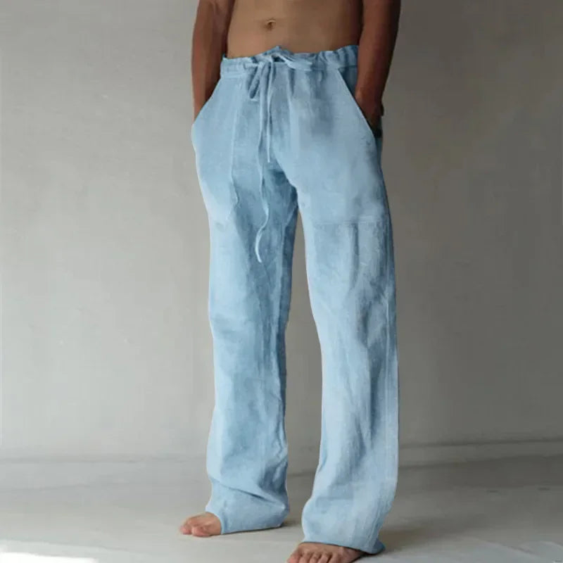 Men Cotton Linen Jogger Pants