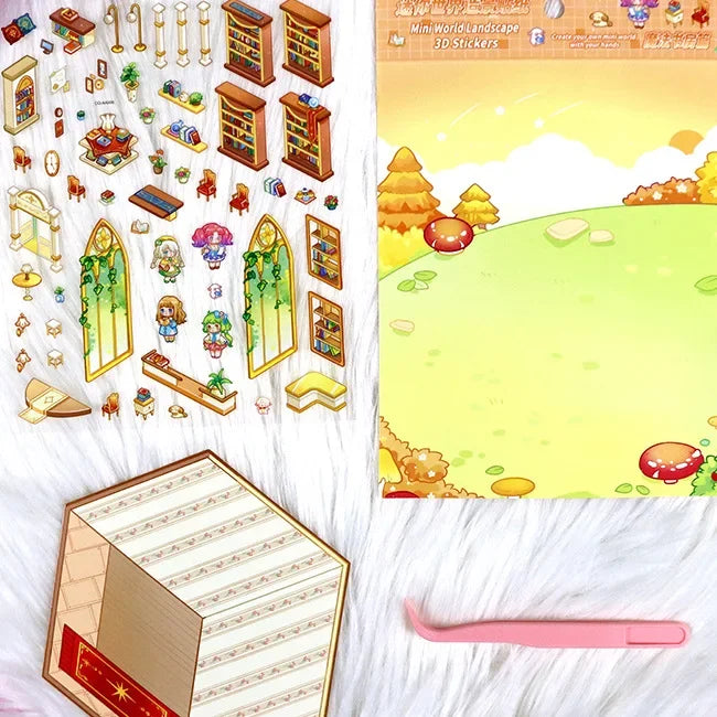 Kids DIY 3D Miniature Sticker Set