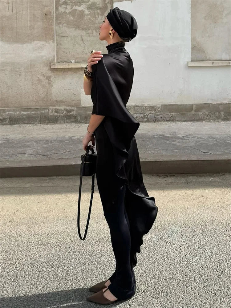 Midnight Luxe Satin Maxi Dress