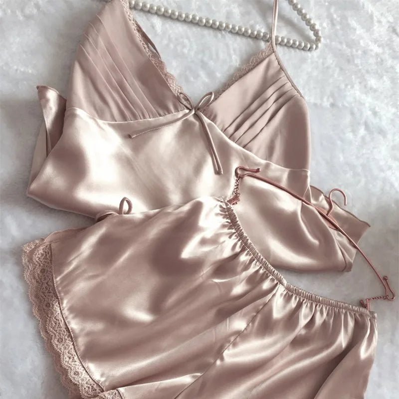 Curvy Luxe Satin Pajama Set